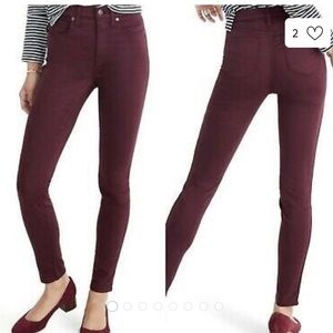 Madewell Skinny Skinny Burgundy Jeans